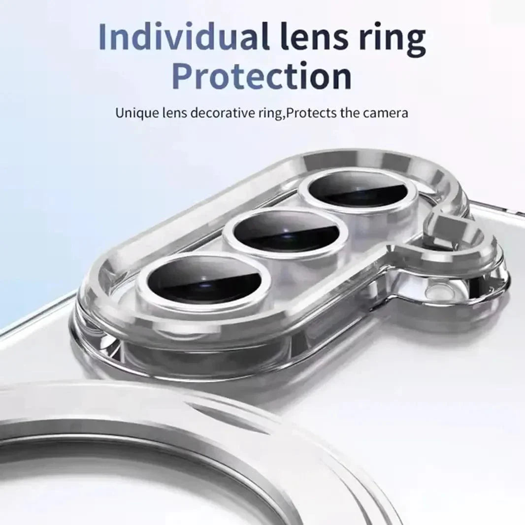 360°Rotatable Ring Kickstand Transparent Hard Case for Samsung Z Fold7