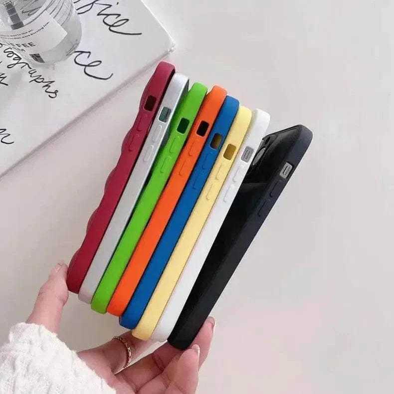 3D Puffer Pattern Soft TPU Silicone Phone Case for iPhone Back Cases