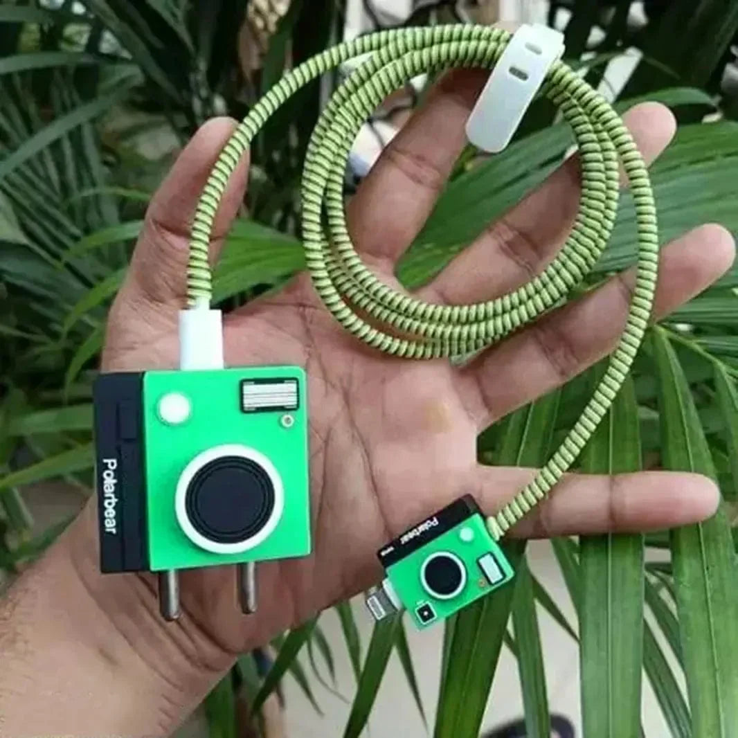 3D Silicone Cover with Spiral for Apple Adapter 18-20W