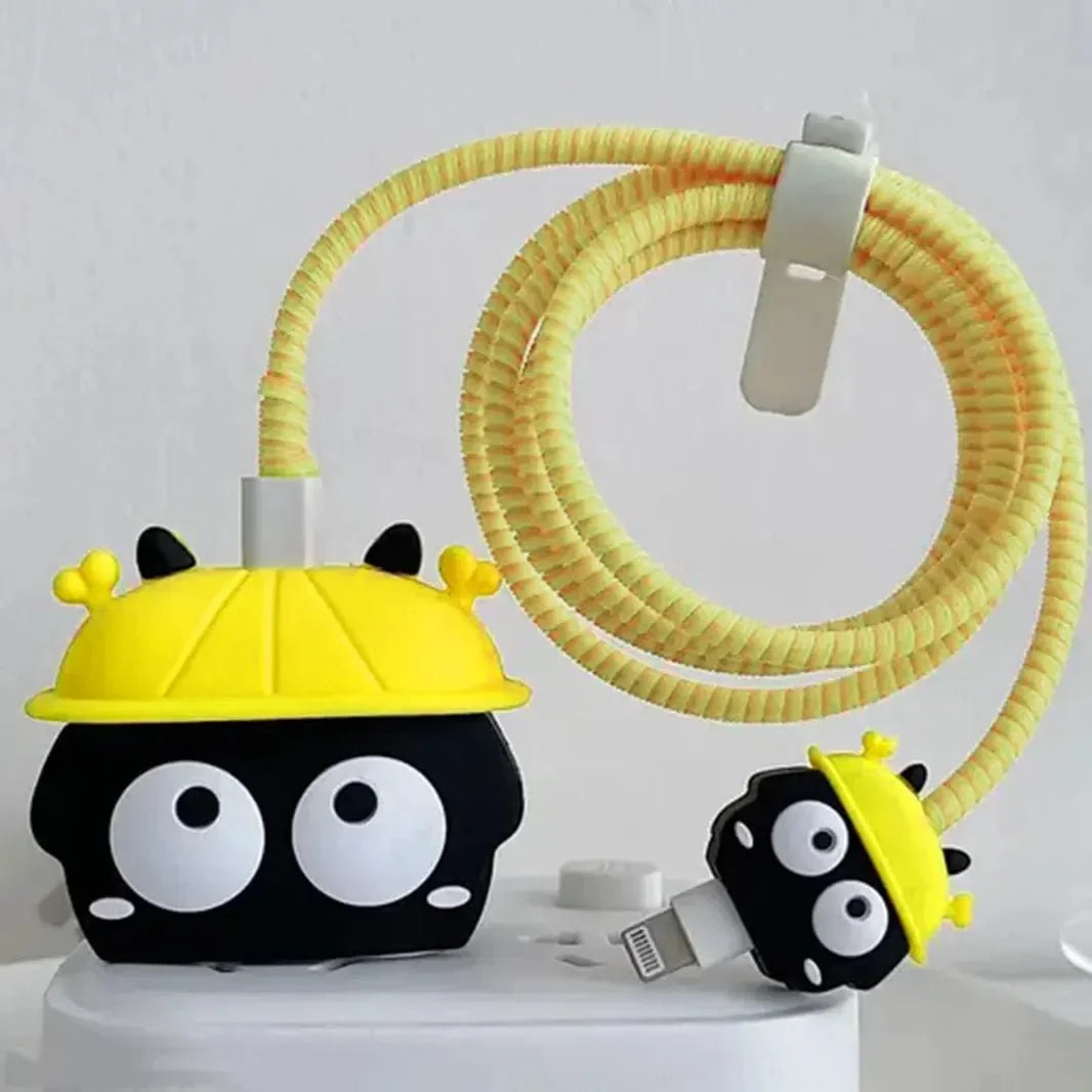 3D Silicone Cover with Spiral for Apple Adapter 18-20W