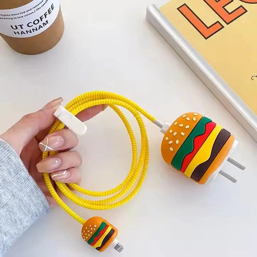 3D Silicone Cover with Spiral for Apple Adapter 18-20W