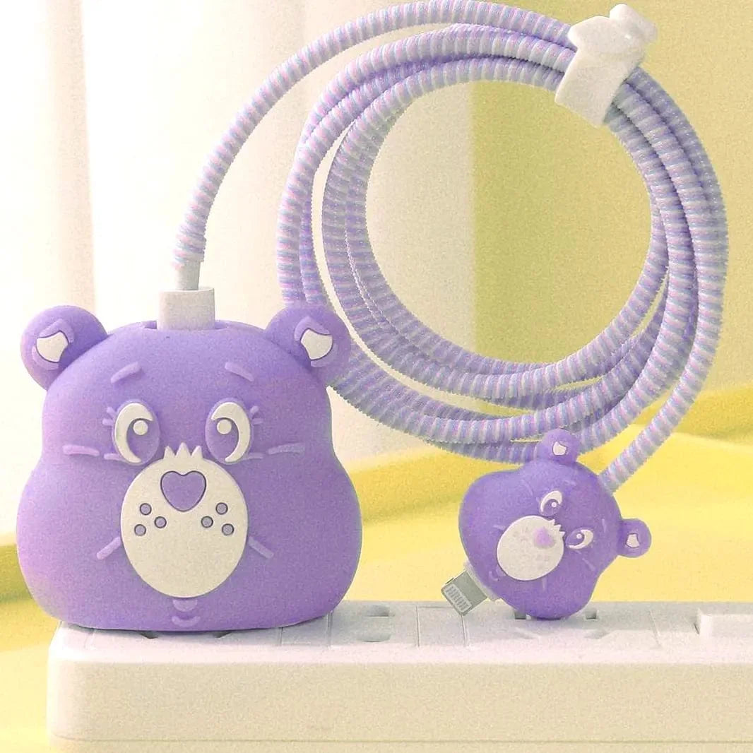 3D Silicone Cover with Spiral for Apple Adapter 18-20W