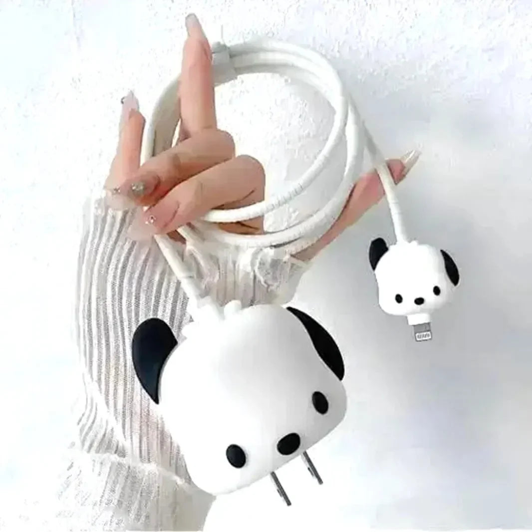 3D Silicone Cover with Spiral for Apple Adapter 18-20W