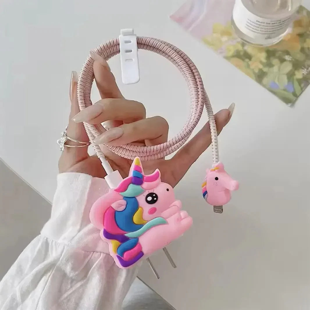 3D Silicone Cover with Spiral for Apple Adapter 18-20W