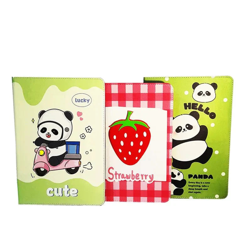 3D Silicone Cute Cartoon Print TPU Stand Case for iPad