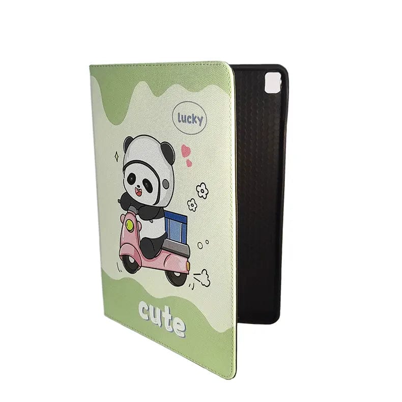 3D Silicone Cute Cartoon Print TPU Stand Case for iPad