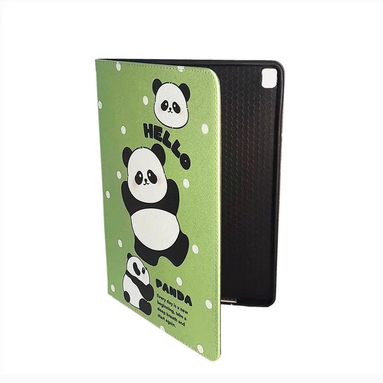 3D Silicone Cute Cartoon Print TPU Stand Case for iPad