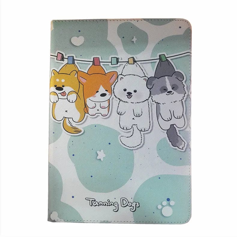 3D Silicone Cute Cartoon Print TPU Stand Case for iPad