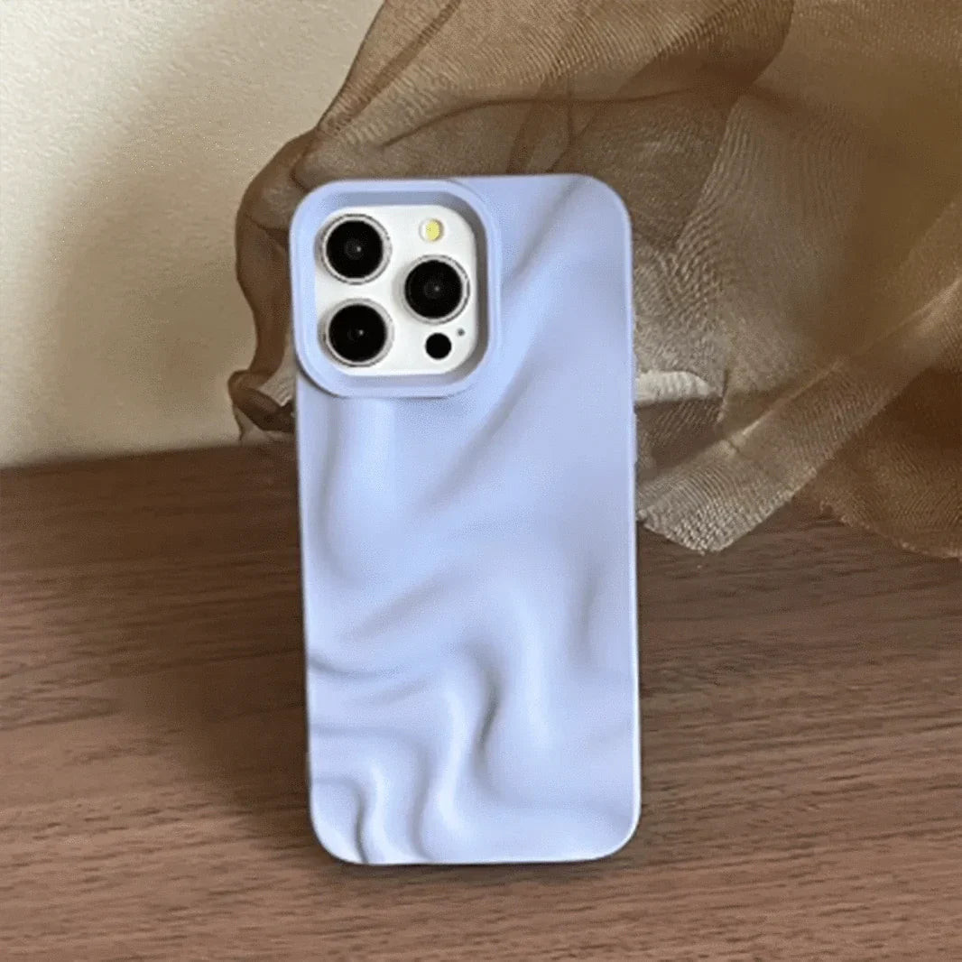 3D Water Ripple Pattern Wave Silicone Soft Case for iPhone 16