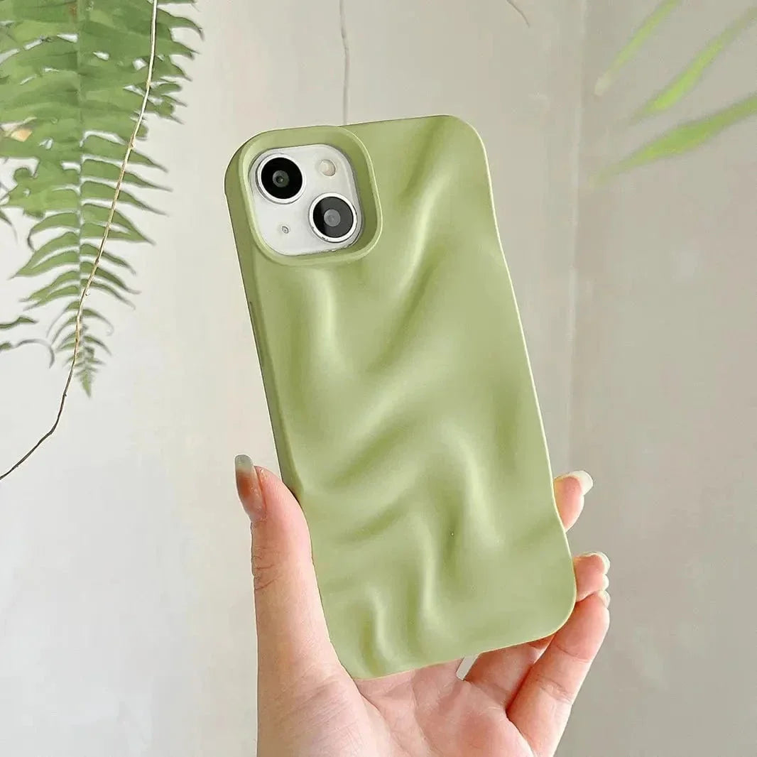 3D Water Ripple Pattern Wave Silicone Soft Case for iPhone 16