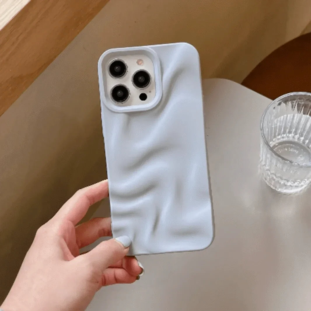 3D Water Ripple Pattern Wave Silicone Soft Case for iPhone 16