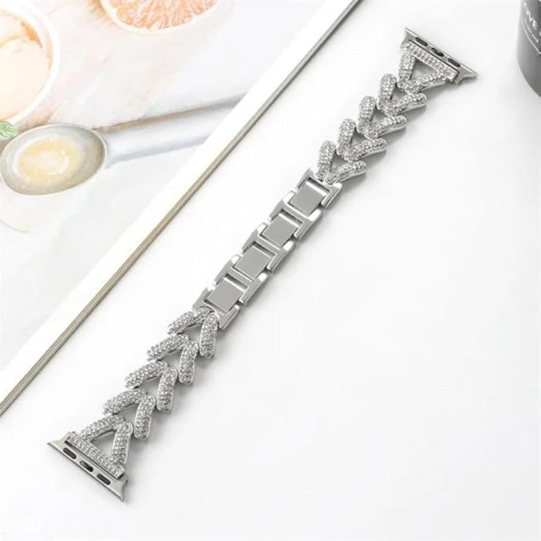 Diamond Bling Rhinestone Stainless Steel Band for Apple Watch 42 | 44 | 45 | Ultra 49 | 46mm S10 Straps & Bands