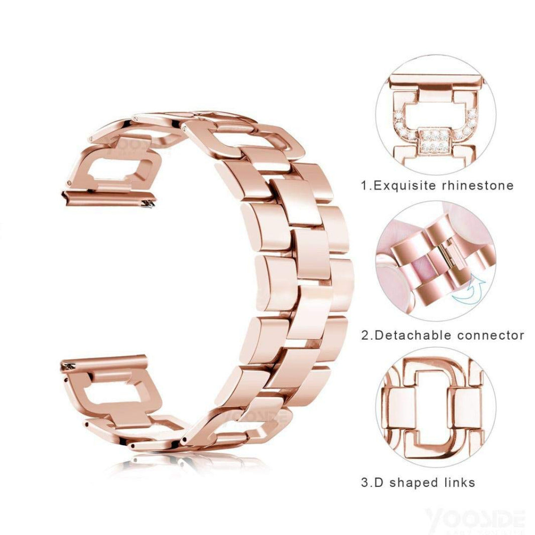 D Shape Chain link Metal Band for Smartwatch 22mm Straps & Bands