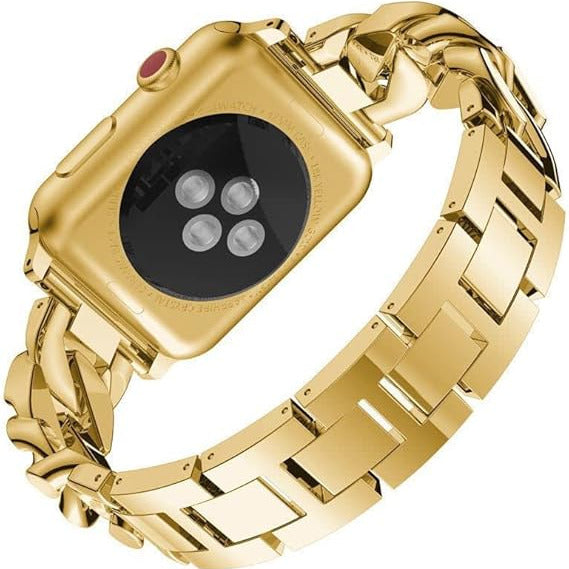 Diamond Metal Stainless Steel Chain Bracelet Band for Apple Watch 38 | 40 | 41 | 42mm S10 Straps & Bands