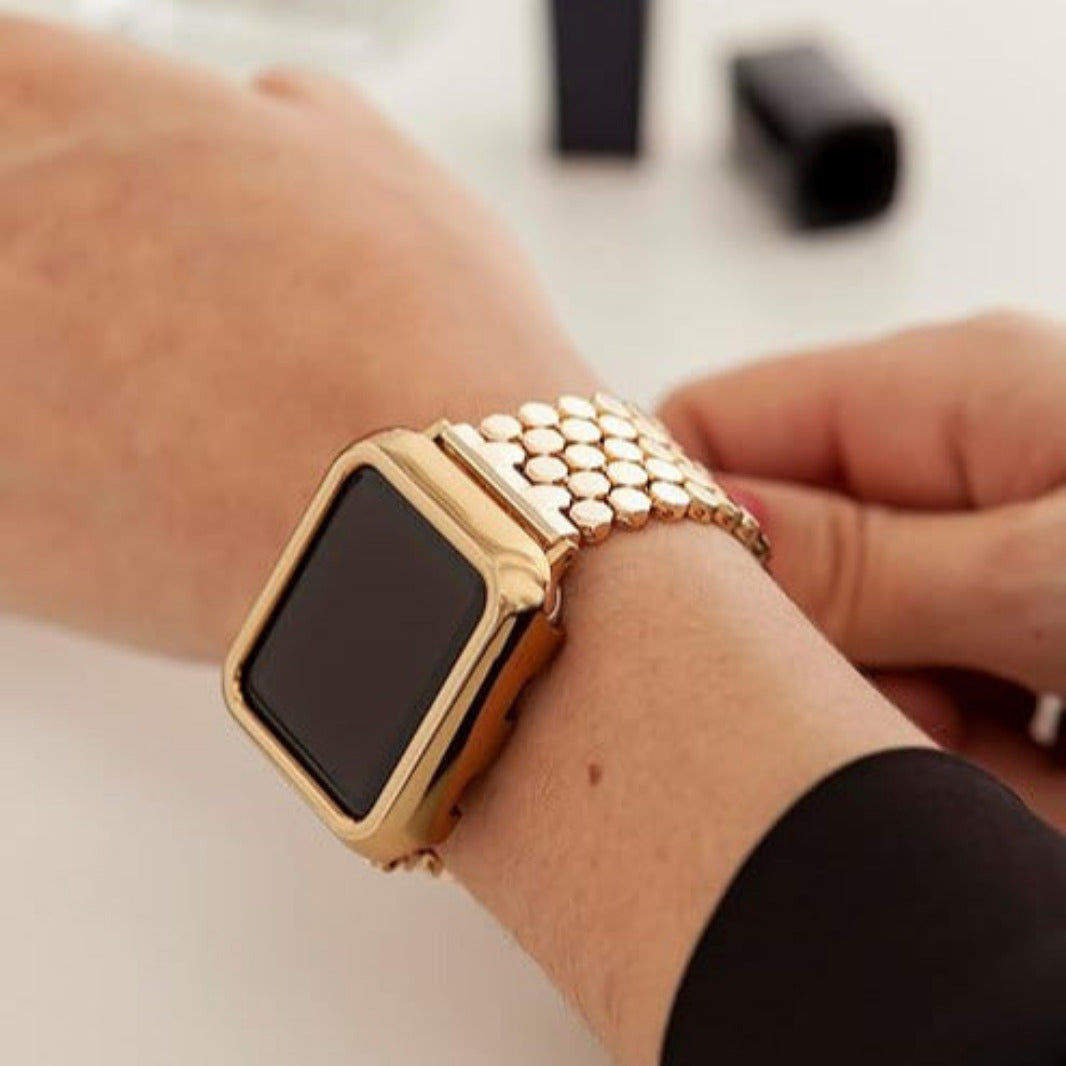 Honeycomb Pattern Stainless Steel Metal Band for Apple Watch 42 | 44 | 45 | Ultra 49 | 46mm S10 Straps & Bands
