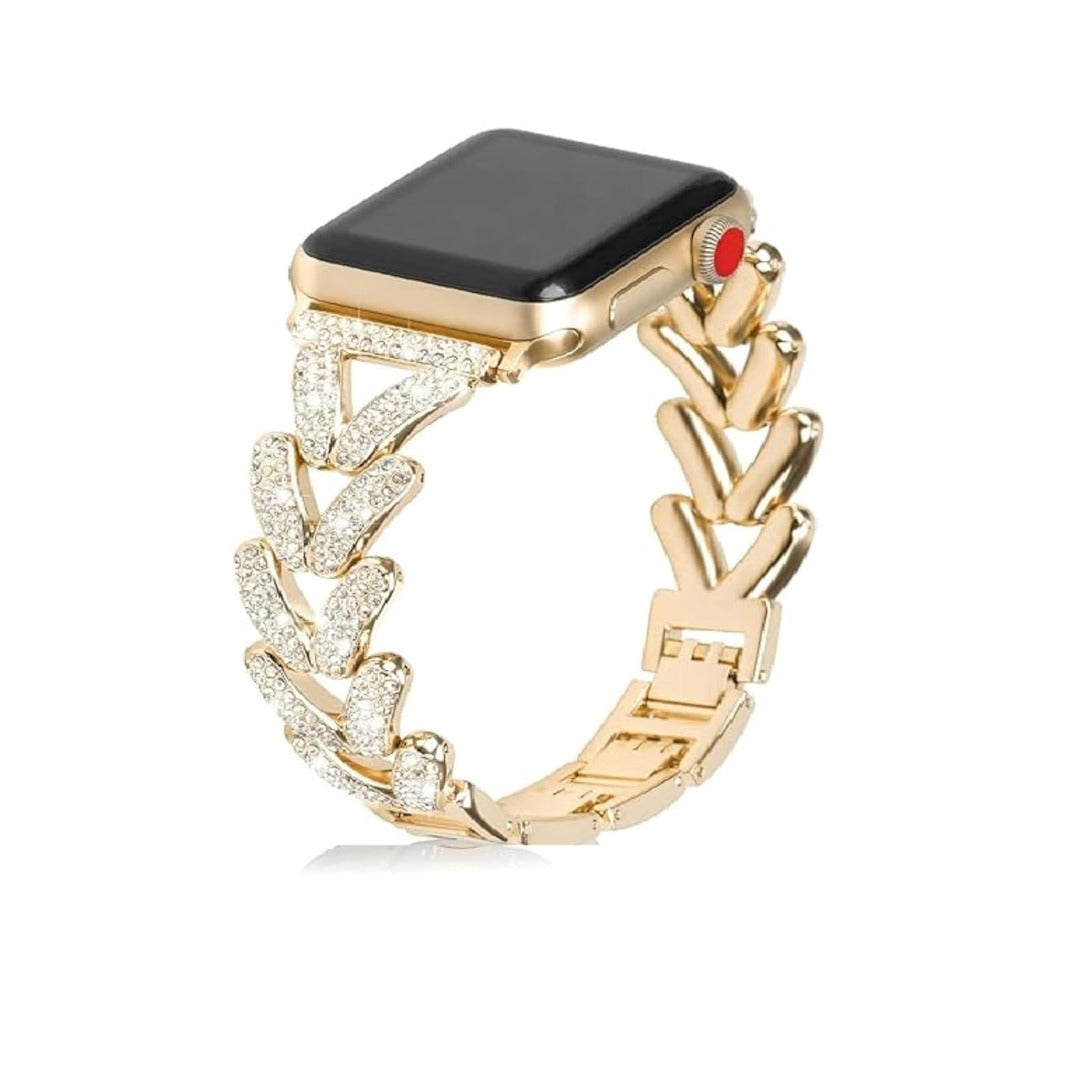 Diamond Bling Rhinestone Stainless Steel Band for Apple Watch 38 | 40 | 41 | 42mm S10 Straps & Bands