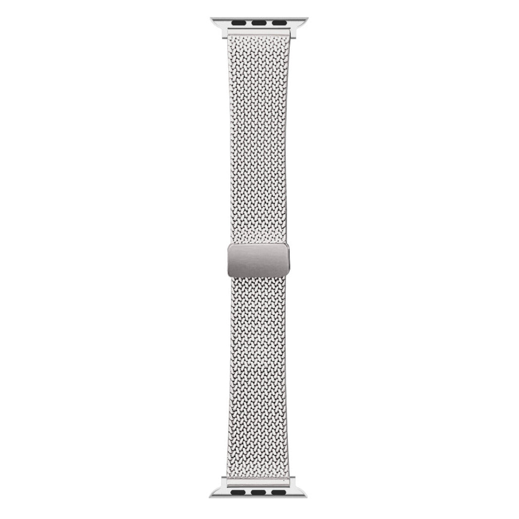 Stainless Steel Magnetic D-Buckle Band for Apple Watch 42 | 44 | 45 | Ultra 49 | 46mm S10 42 | 44 | 45 | Ultra 49 | 46mm S10 silver Straps & Bands