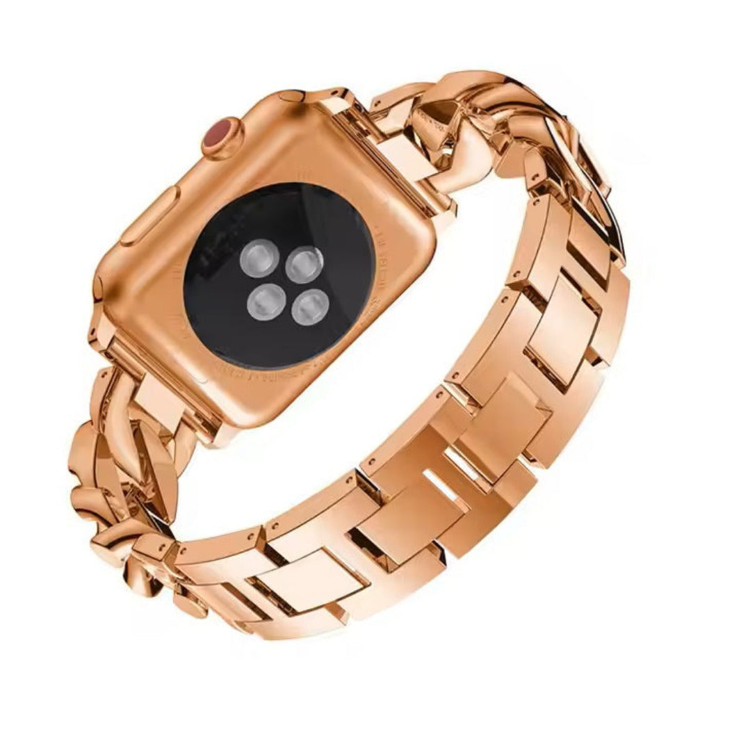 Diamond Metal Stainless Steel Chain Bracelet Band for Apple Watch 38 | 40 | 41 | 42mm S10 Straps & Bands