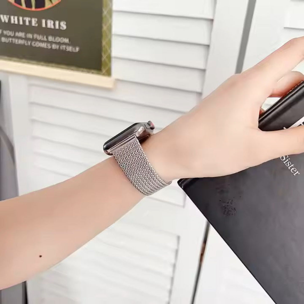 Stainless Steel Magnetic D-Buckle Band for Apple Watch 42 | 44 | 45 | Ultra 49 | 46mm S10 Straps & Bands