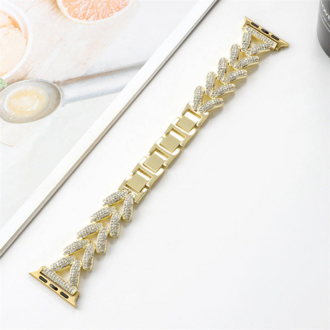 Diamond Bling Rhinestone Stainless Steel Band for Apple Watch 38 | 40 | 41 | 42mm S10 Straps & Bands