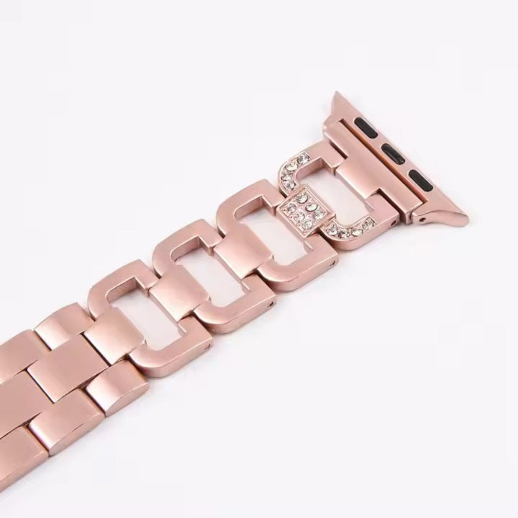 D Shape Chain link Metal Band for Apple Watch 42 | 44 | 45 | Ultra 49 | 46mm S10 Straps & Bands