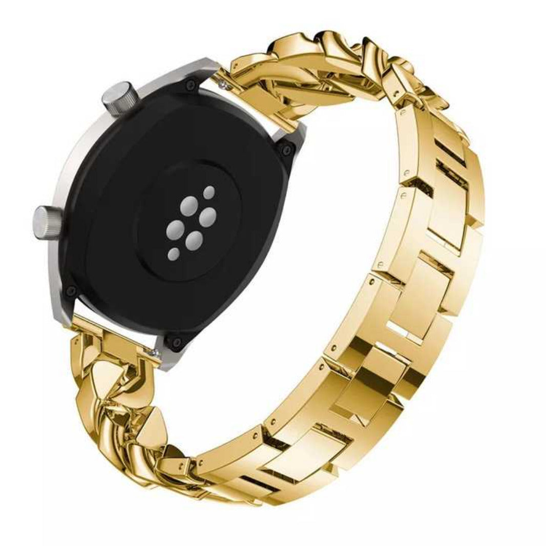Diamond Metal Stainless Steel Chain Bracelet Band for Smartwatch 20mm Straps & Bands