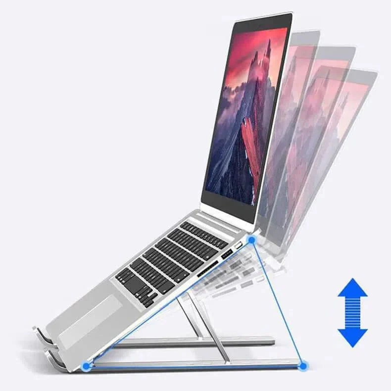 Adjustable Stand Holder with Built-in Foldable Legs Classic Cooling pads for Laptop & Tablet