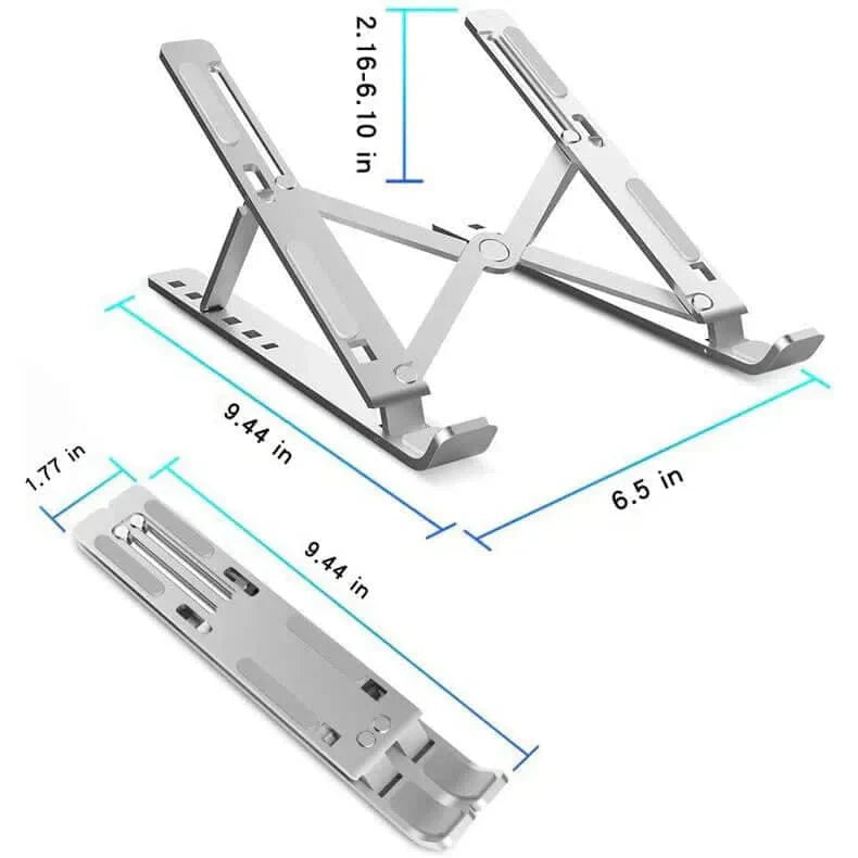 Adjustable Stand Holder with Built-in Foldable Legs Classic Cooling pads for Laptop & Tablet