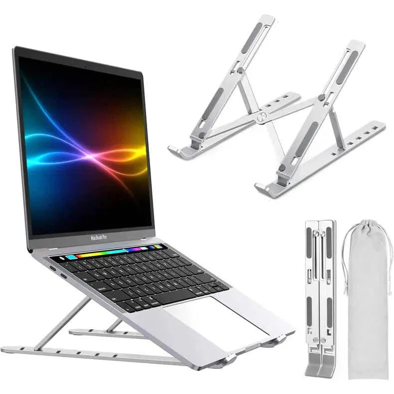 Adjustable Stand Holder with Built-in Foldable Legs Classic Cooling pads for Laptop & Tablet