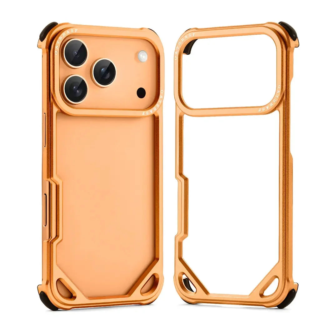 Aluminum Alloy Frameless Hollow Frame Case for iPhone 17 Pro