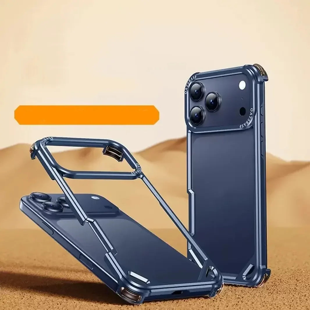 Aluminum Alloy Frameless Hollow Frame Case for iPhone 17 Pro Max