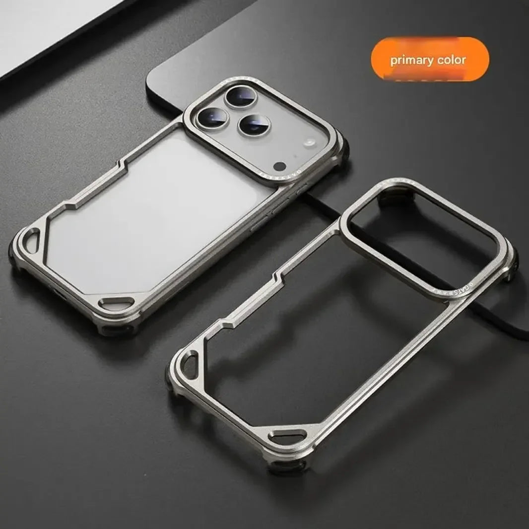 Aluminum Alloy Frameless Hollow Frame Case for iPhone 17 Pro