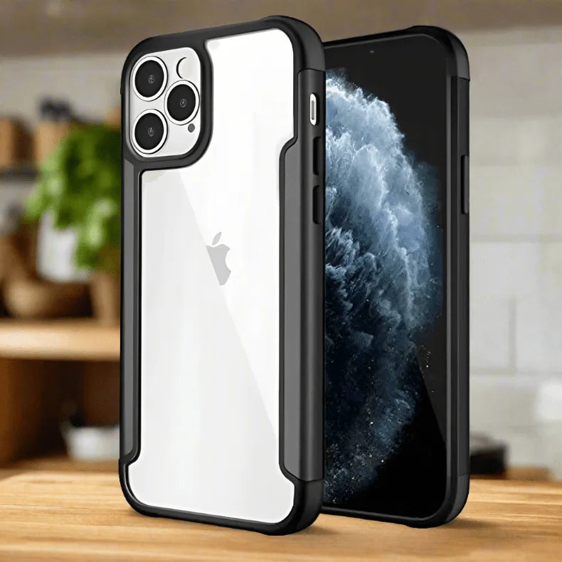 Aluminum Alloy Metal Edge Transparent Case for iPhone 13 Pro Max