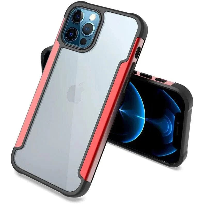 Aluminum Alloy Metal Edge Transparent Case for iPhone Back Cases