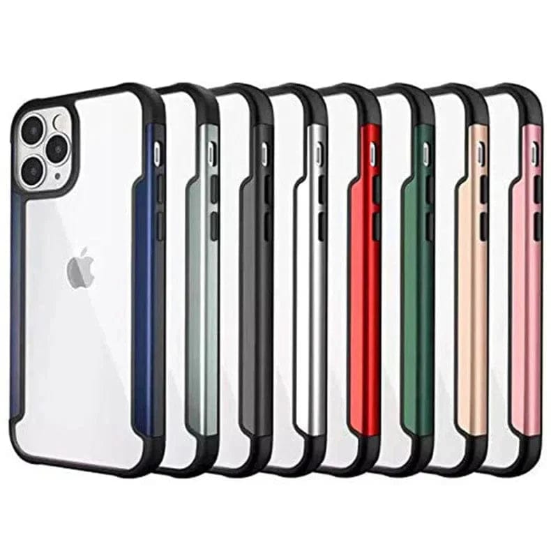 Aluminum Alloy Metal Edge Clear Case for iPhone 14 Pro Max Back Cases