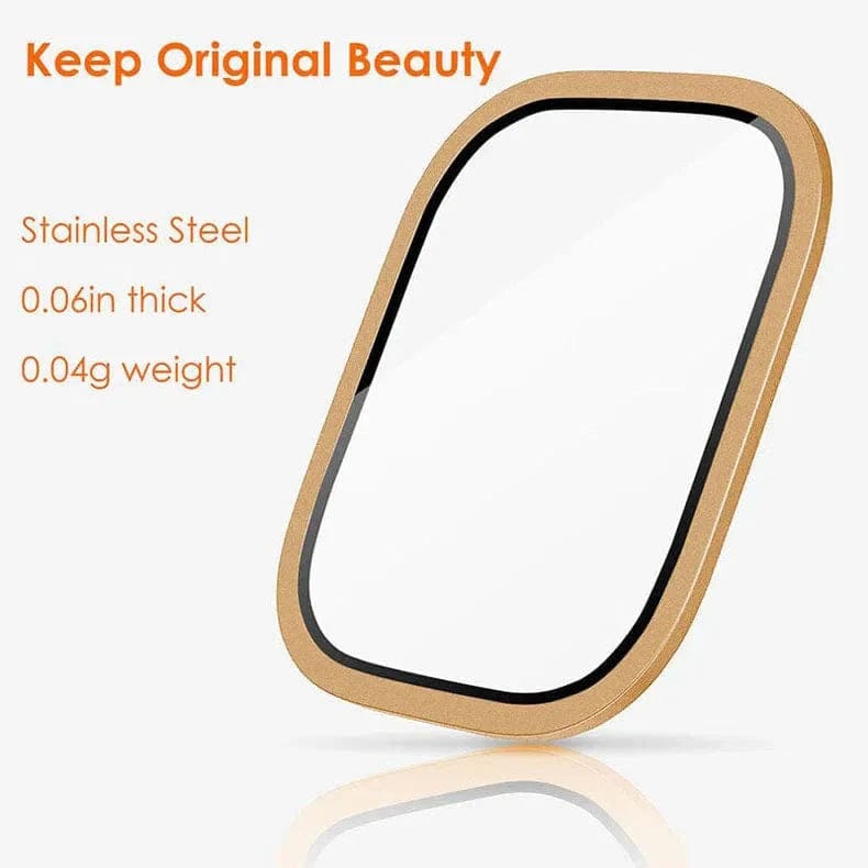 Apple Watch Metalic Alloy Frame Screen Protector Glass Screen Protectors Ultra 49mm / Gold / Clear