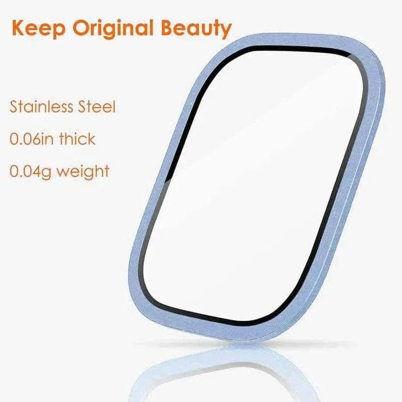 Apple Watch Metalic Alloy Frame Screen Protector Glass Screen Protectors Ultra 49mm / Sierra Blue / Clear