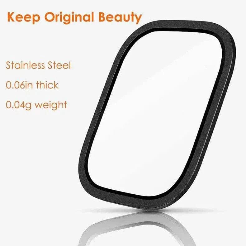 Apple Watch Metalic Alloy Frame Screen Protector Glass Screen Protectors Ultra 49mm / Black / Clear