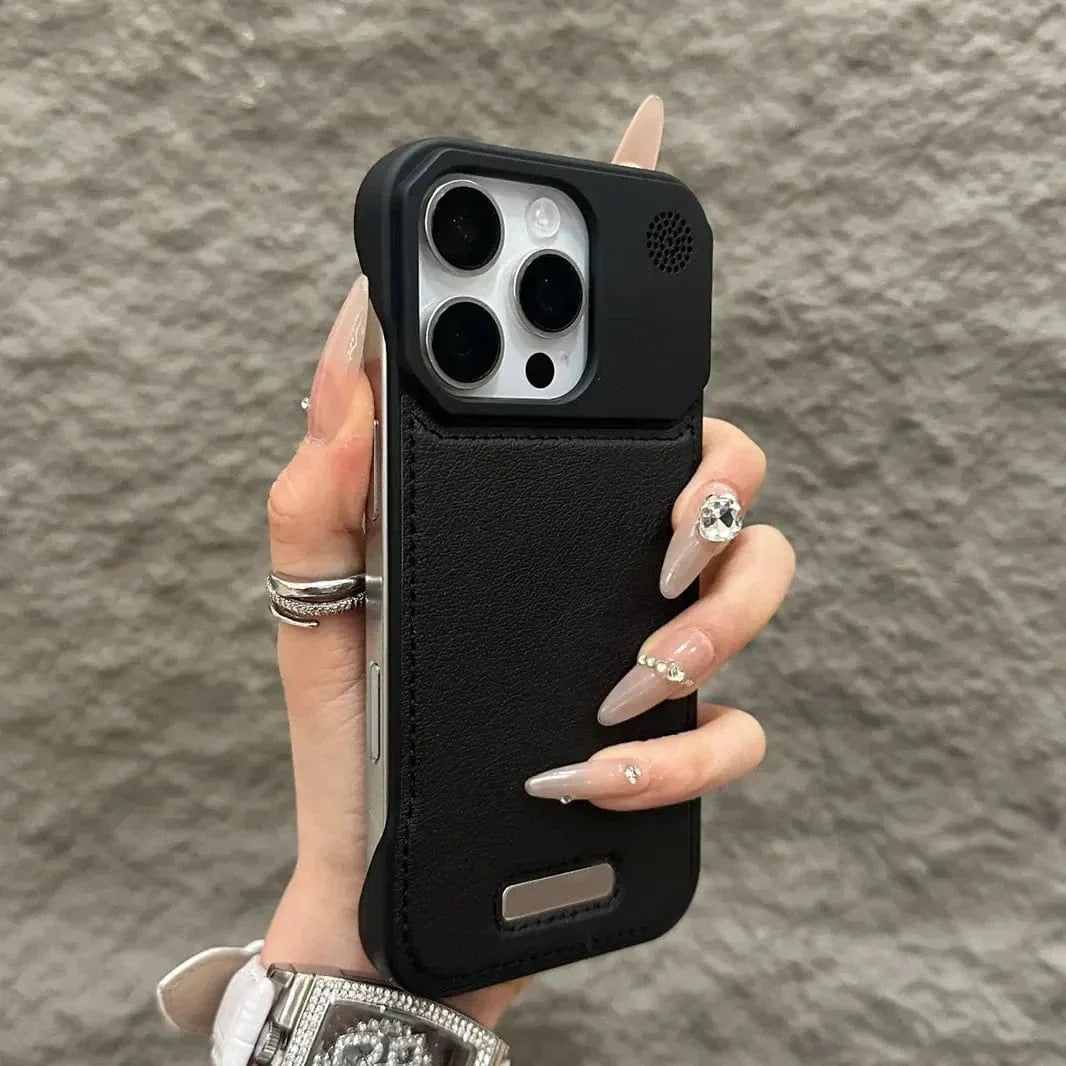 Aromatherapy Magsafe Leather Heat Dissipation Case for iPhone 15 Pro