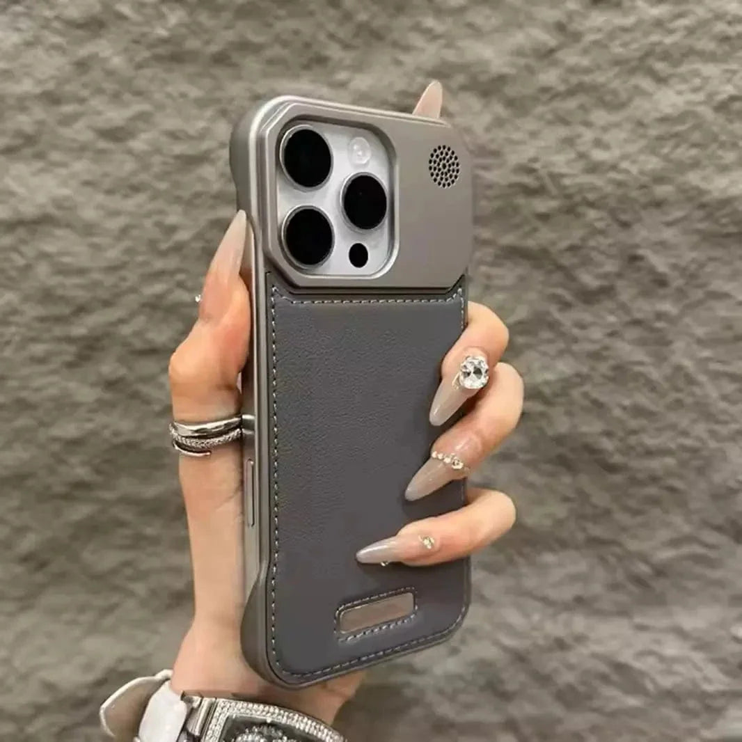 Aromatherapy Magsafe Leather Heat Dissipation Case for iPhone 15 Pro