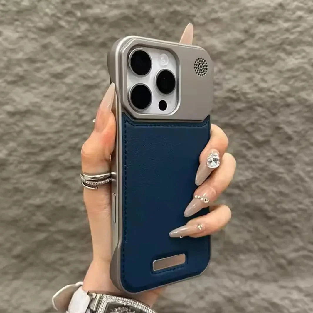 Aromatherapy Magsafe Leather Heat Dissipation Case for iPhone 16 Pro