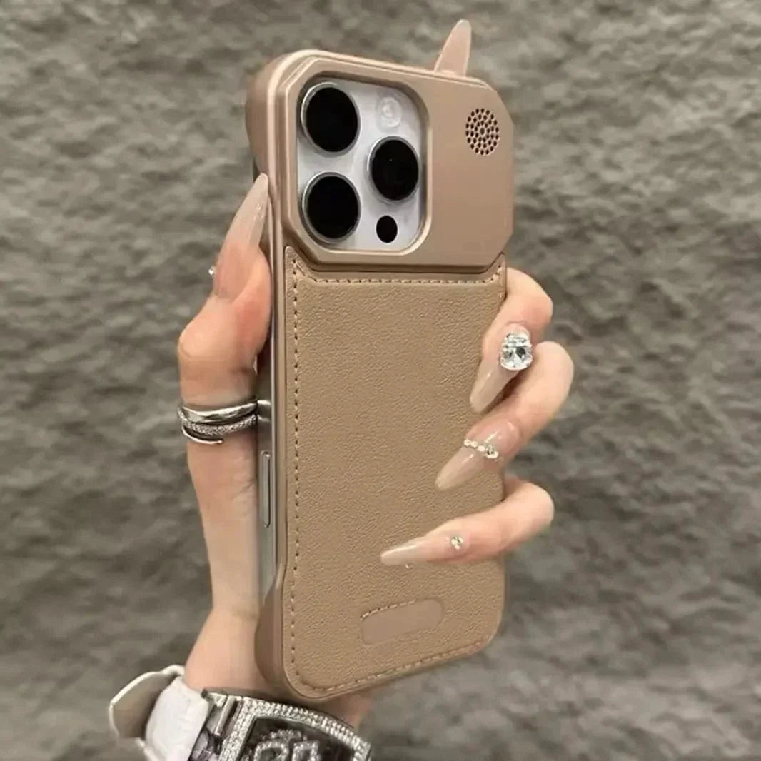 Aromatherapy Magsafe Leather Heat Dissipation Case for iPhone 16 Pro