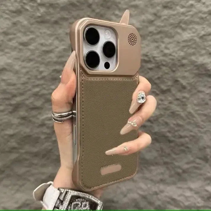 Aromatherapy Magsafe Leather Heat Dissipation Case for iPhone 16 Pro Max