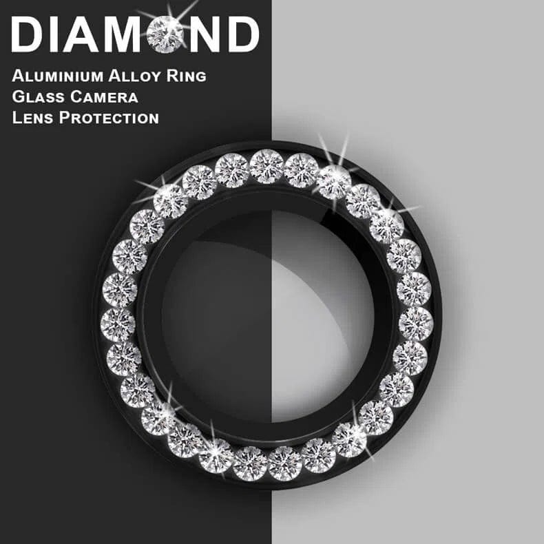 Bling Diamond Camera lens protector glass ring aluminum alloy frame for Apple iPhone