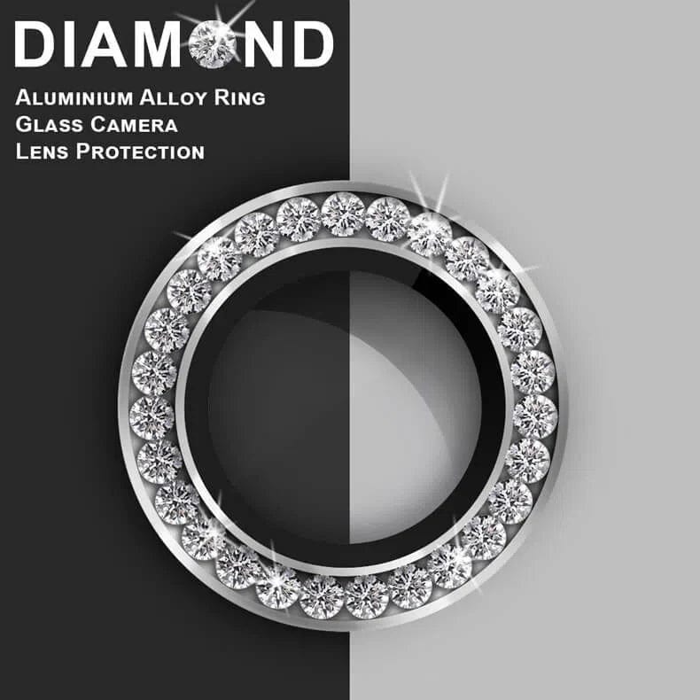 Bling Diamond Camera lens protector glass ring aluminum alloy frame for Apple iPhone