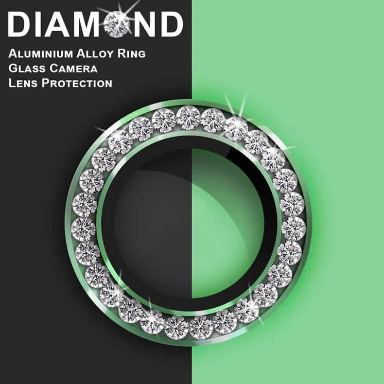 Bling Diamond Camera lens protector glass ring aluminum alloy frame for Apple iPhone