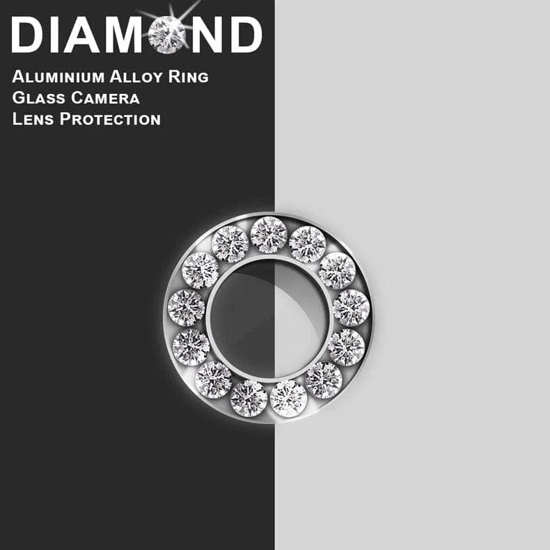 Bling Sparkling Diamond Camera lens protector glass ring for Apple iPhone ( Pack of 2 )