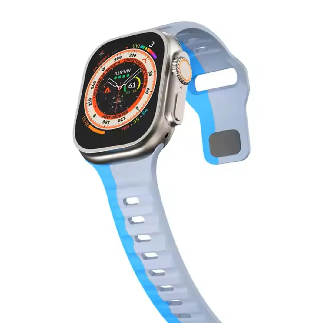Waterproof Dual Color Sport Strap for Apple Watch 42 | 44 | 45 | Ultra 49 | 46mm S10 Straps & Bands