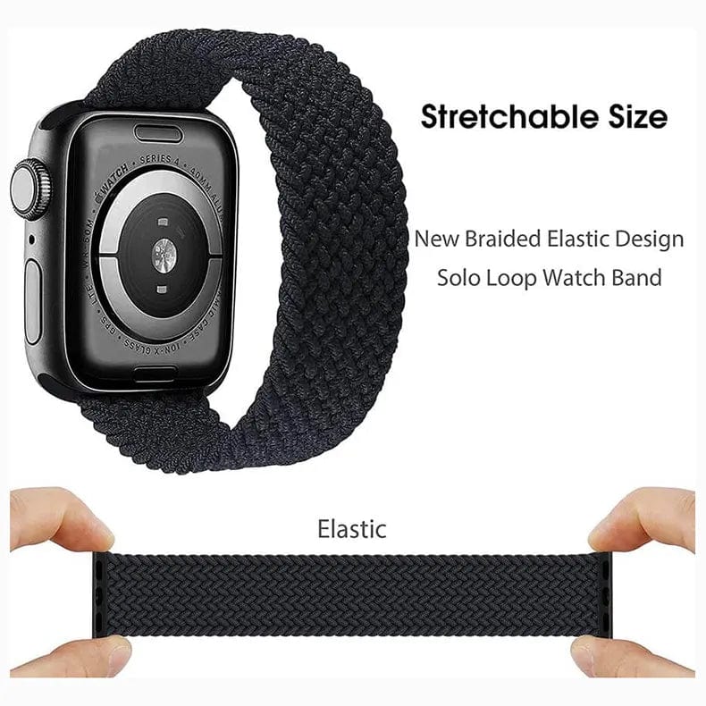 Braided Solo Elastic Sport Loop Band for Apple Watch Watch Bands