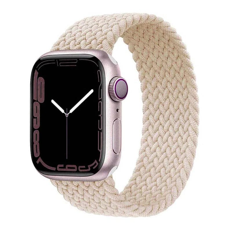 Braided Solo Elastic Sport Loop Band for Apple Watch Watch Bands 38mm | 40mm | 41mm - Small / Cream